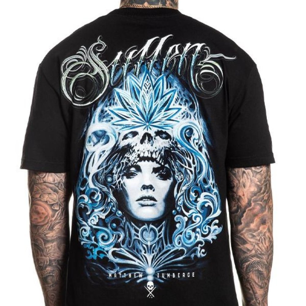 Sullen Clothing Zumberge Tee M 2X Tattoo Art Skull